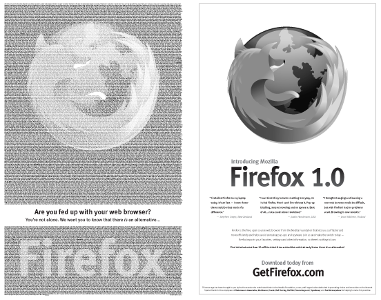 New York Timesに全面広告を出稿したFireFox
