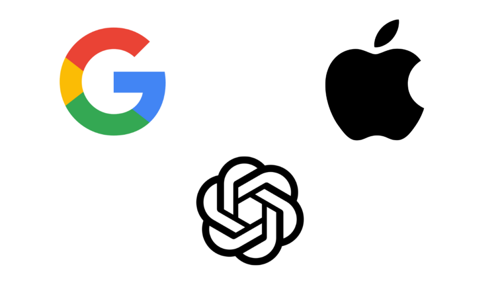 Apple、Google、OpenAIの三つ巴戦か。