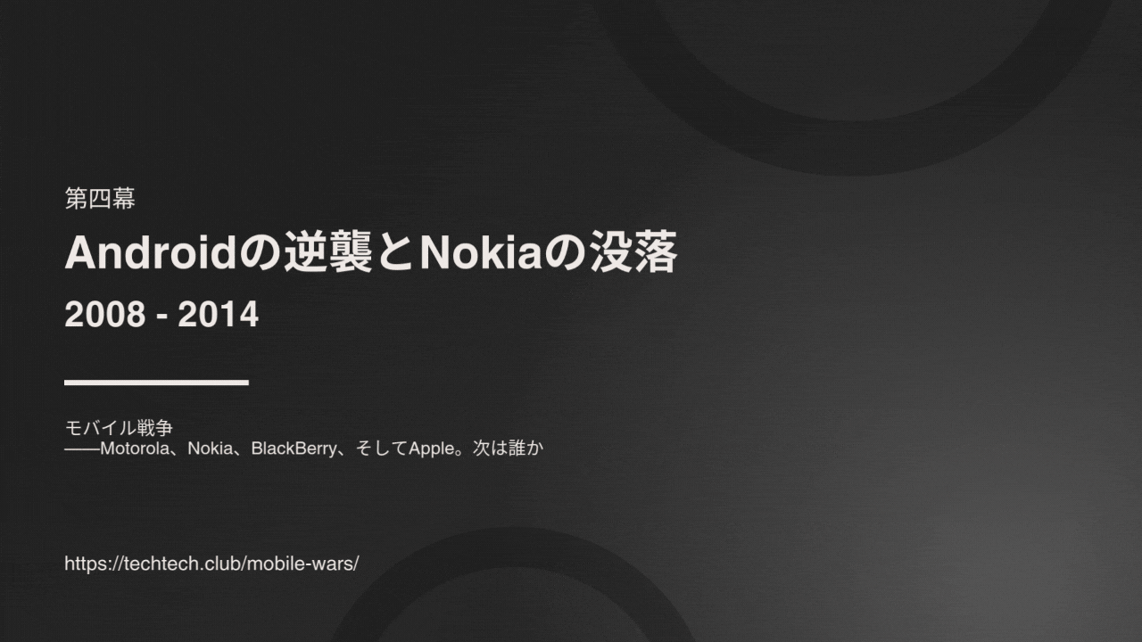 モバイル戦争——Motorola、Nokia、BlackBerry、そしてApple。次は誰か