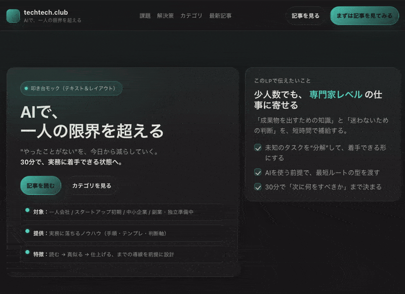 テキストで議論するから空中分解する。AIモックアップで「見せて合意する」LP設計術